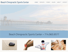 Tablet Screenshot of beachchiropracticsportscenter.com